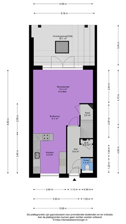 Floorplan - Dingspelstraat 6, 9411 AN Beilen
